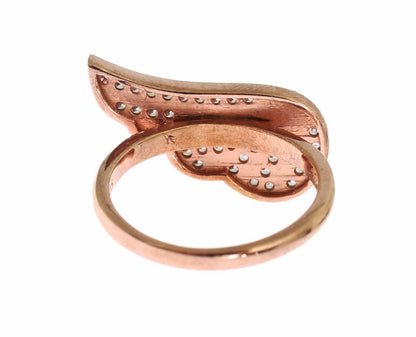 Anello da donna in argento 925 e oro rosa Nialaya con zirconi trasparenti