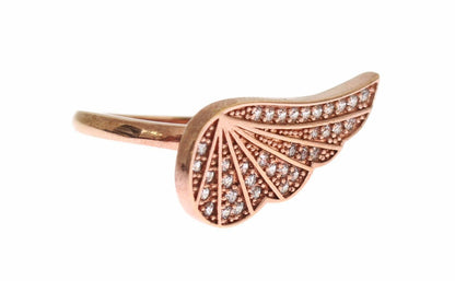 Anello da donna in argento 925 e oro rosa Nialaya con zirconi trasparenti
