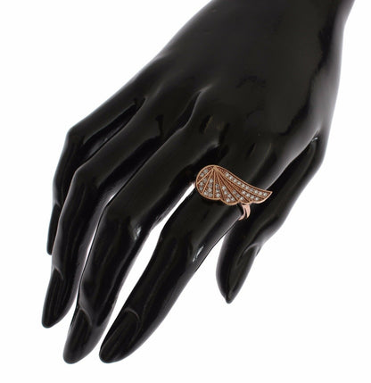 Anello da donna in argento 925 e oro rosa Nialaya con zirconi trasparenti