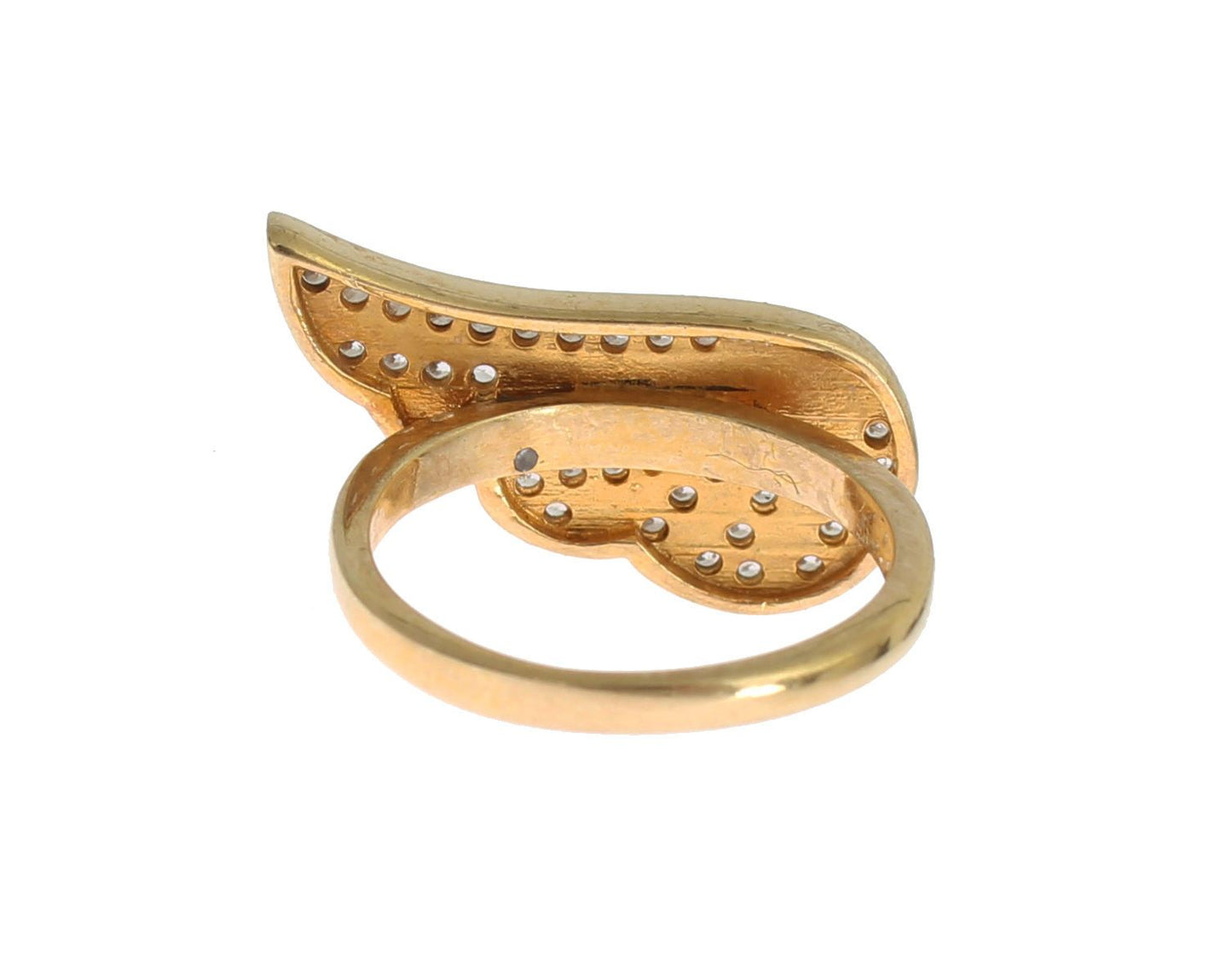 Anello autentico da donna Nialaya in argento 925 con zirconi trasparenti e oro