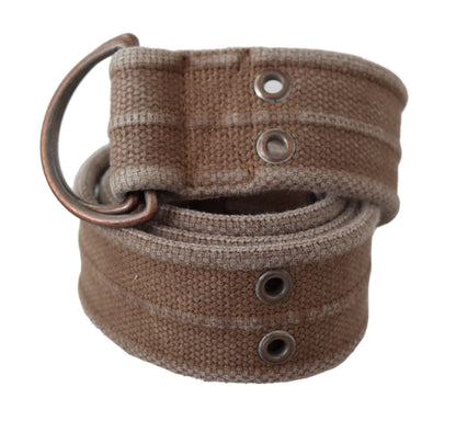 Cintura con fibbia Dolce &amp; Gabbana in pelle beige con logo