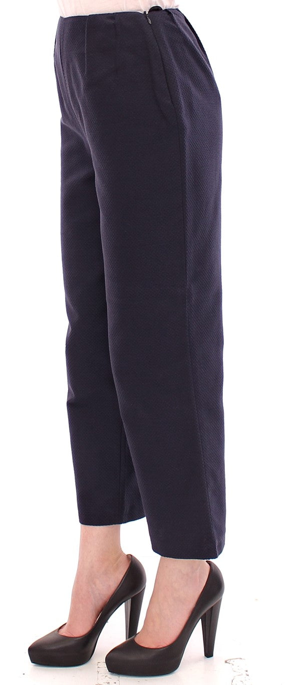 Pantaloni in cotone blu cropped di Andrea Incontri