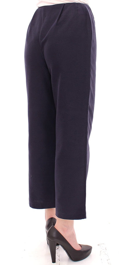 Pantaloni in cotone blu cropped di Andrea Incontri