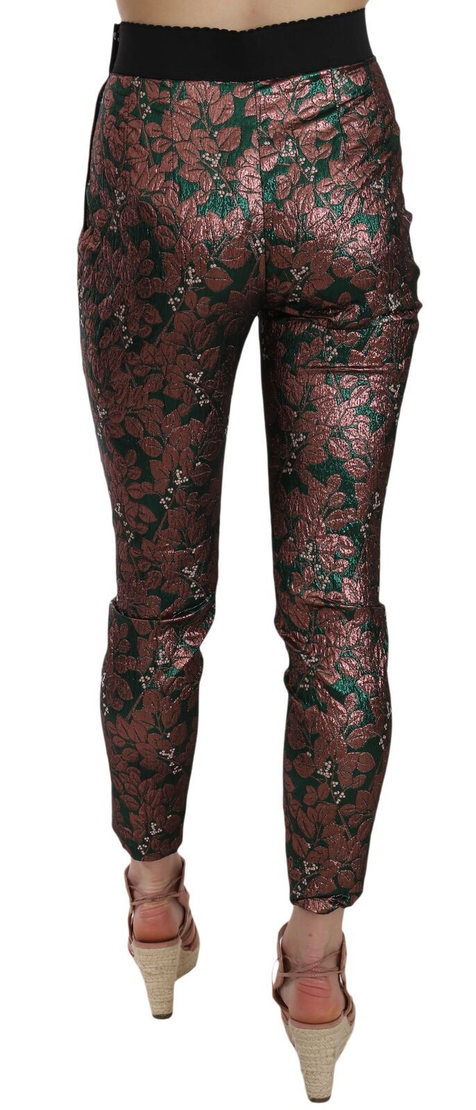 Pantaloni corti in jacquard broccato iridescente multicolore Dolce &amp; Gabbana
