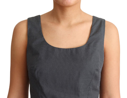 Abito a trapezio in cotone a pois neri Dolce &amp; Gabbana