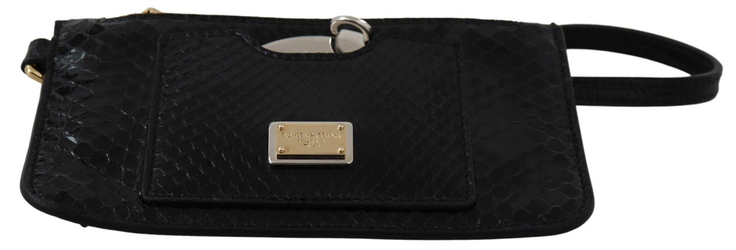 Portafoglio Agnese con specchio e portamonete in pelle nera Dolce &amp; Gabbana