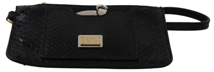 Portafoglio Agnese con specchio e portamonete in pelle nera Dolce &amp; Gabbana