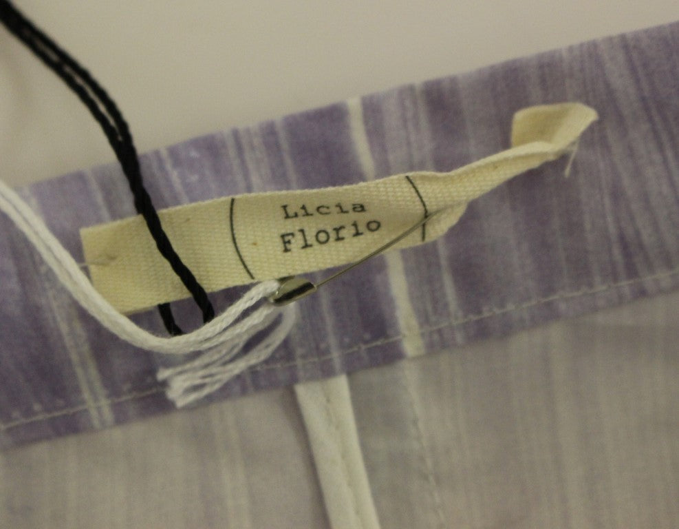 Gonna avvolgente sopra il ginocchio in viscosa viola Licia Florio