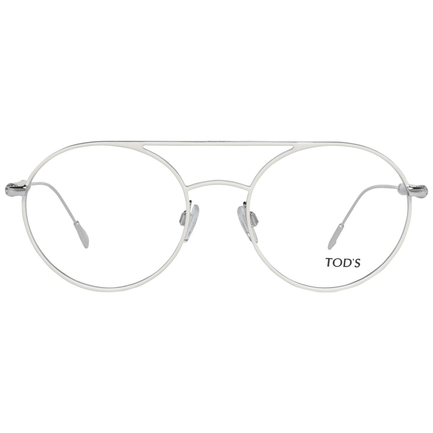 Occhiali da vista Tod's in metallo bianco e pelle (montatura)