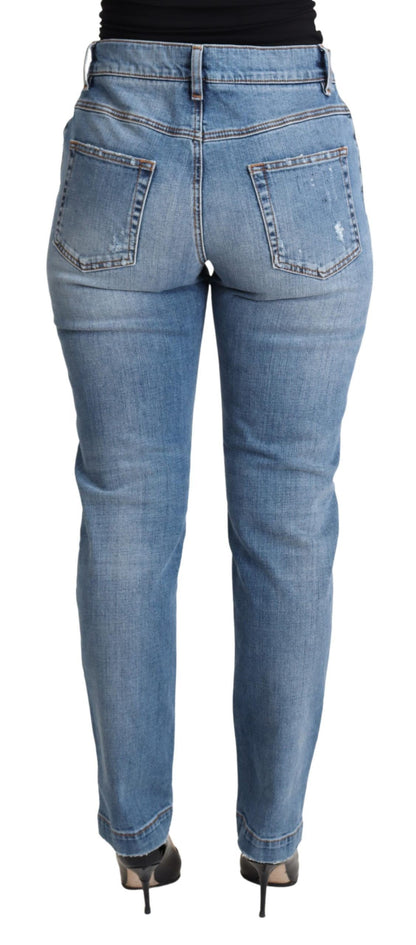 Jeans aderenti in misto cotone blu Dolce &amp; Gabbana