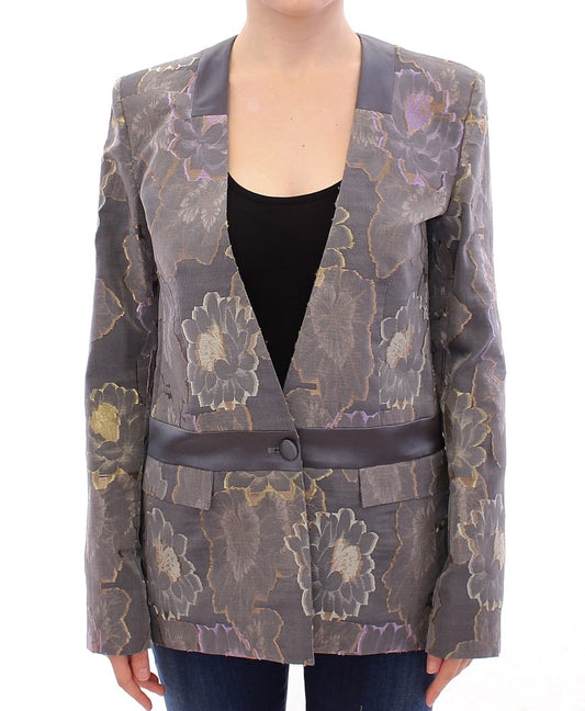 Roberto Fragata Blazer in cotone floreale seta multicolor