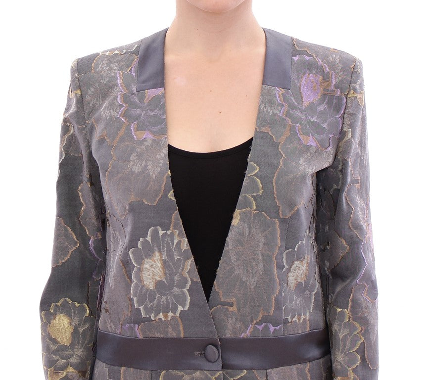 Roberto Fragata Blazer in cotone floreale seta multicolor