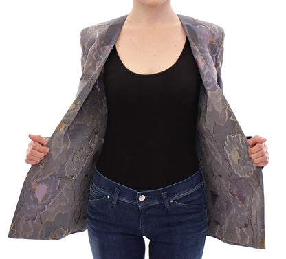Roberto Fragata Blazer in cotone floreale seta multicolor