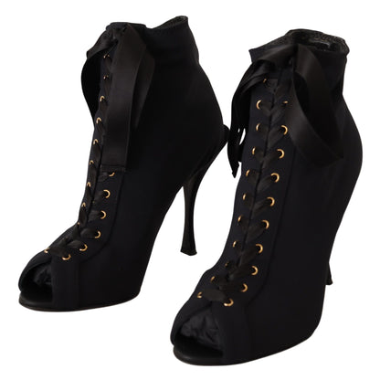 Dolce &amp; Gabbana Stivaletti corti neri elasticizzati