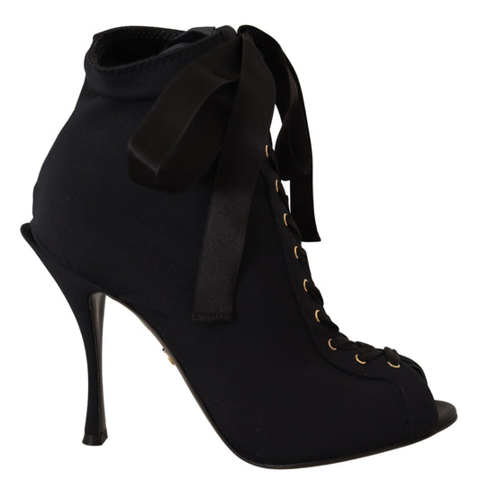 Dolce &amp; Gabbana Stivaletti corti neri elasticizzati