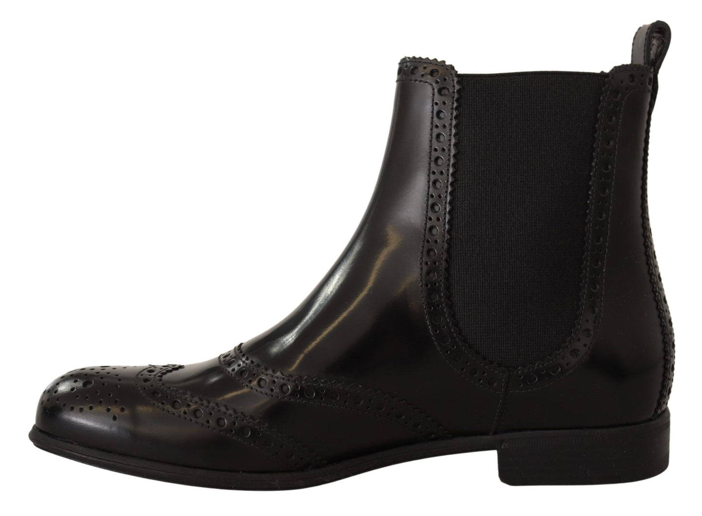 Dolce &amp; Gabbana Stivali alti alla caviglia in pelle nera