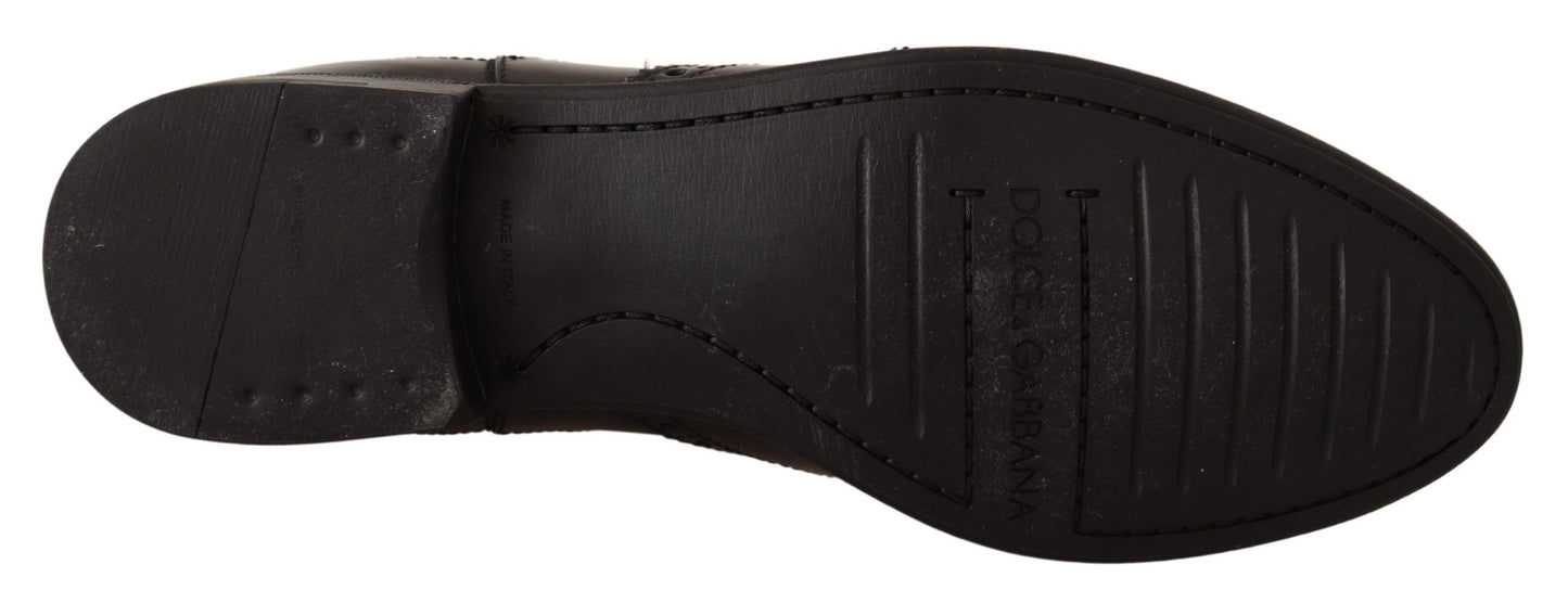 Dolce &amp; Gabbana Stivali alti alla caviglia in pelle nera