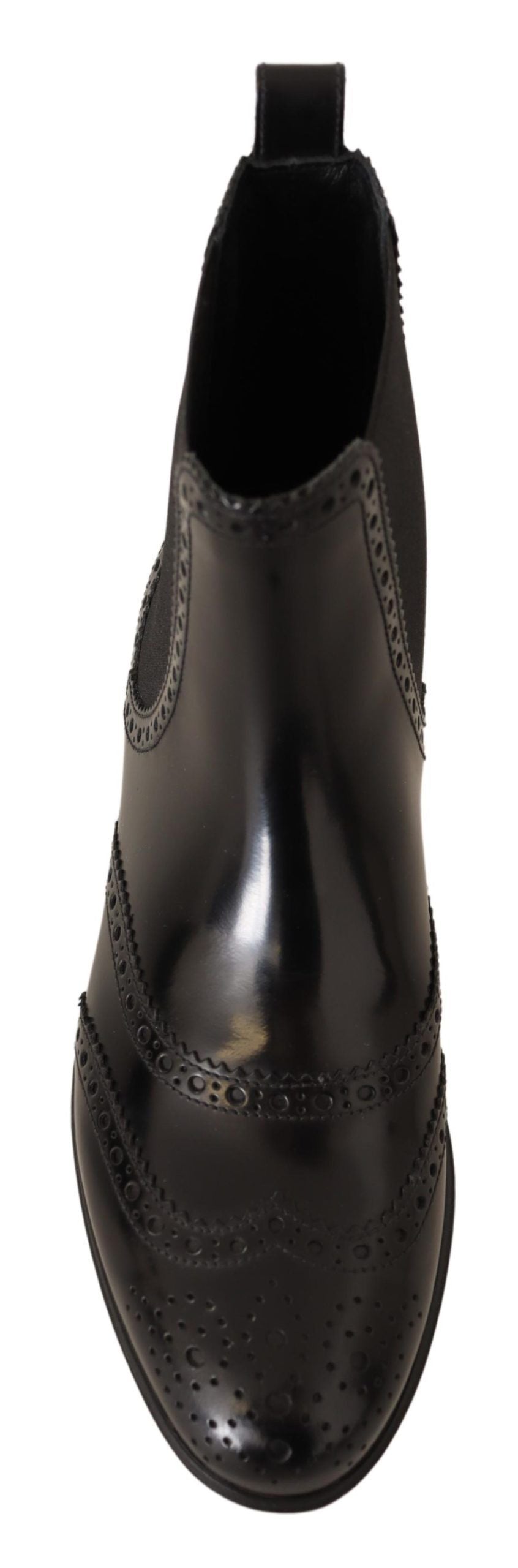 Dolce &amp; Gabbana Stivali alti alla caviglia in pelle nera