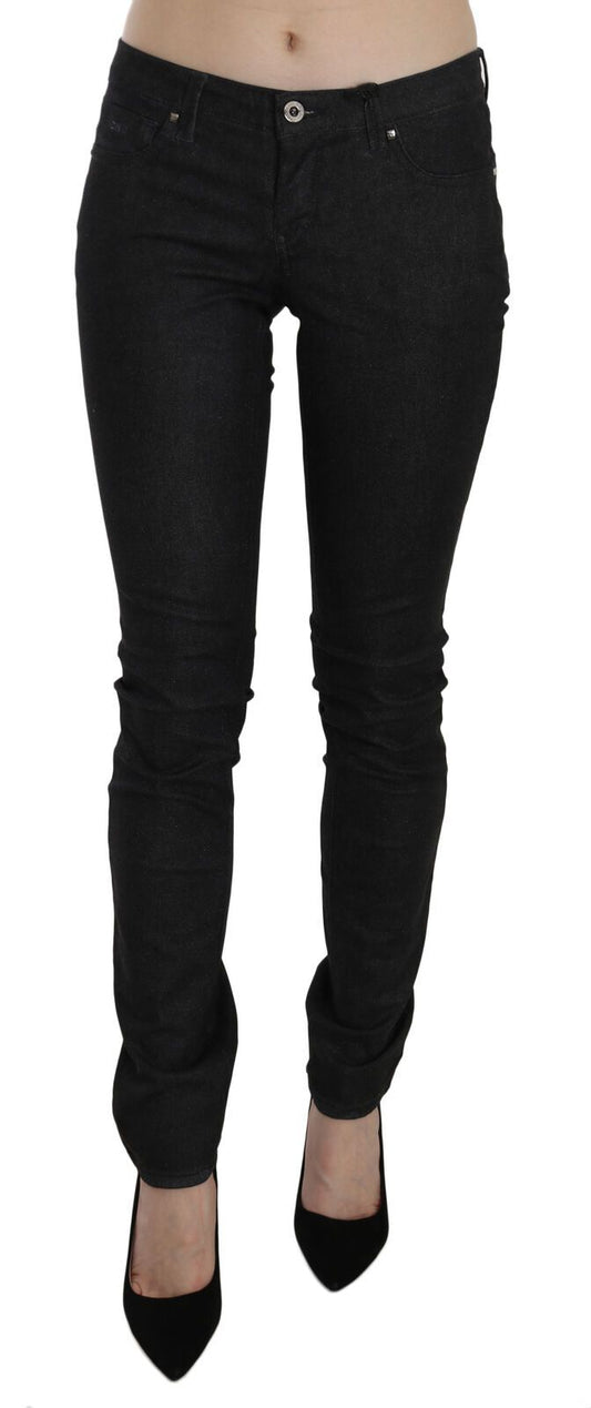 Jeans skinny casual a vita bassa neri Costume National