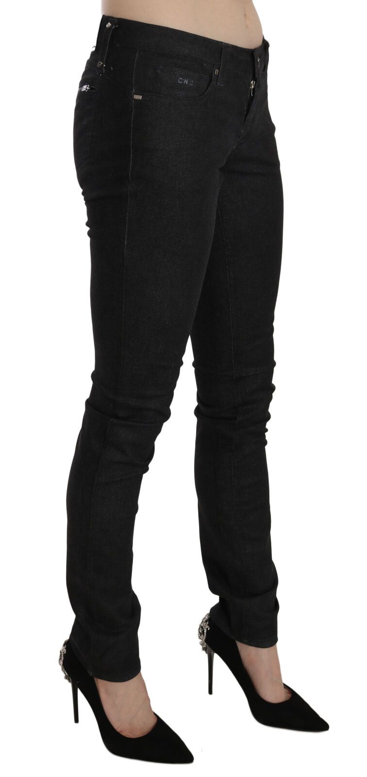 Jeans skinny casual a vita bassa neri Costume National