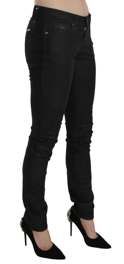 Jeans skinny casual a vita bassa neri Costume National