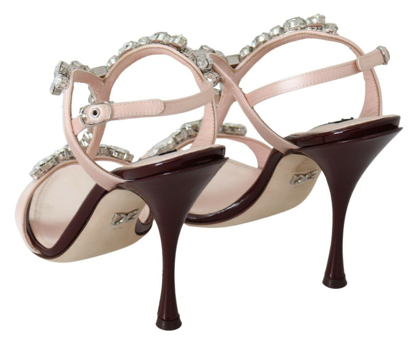 Sandali Keira con tacco e cristalli rosa Dolce &amp; Gabbana
