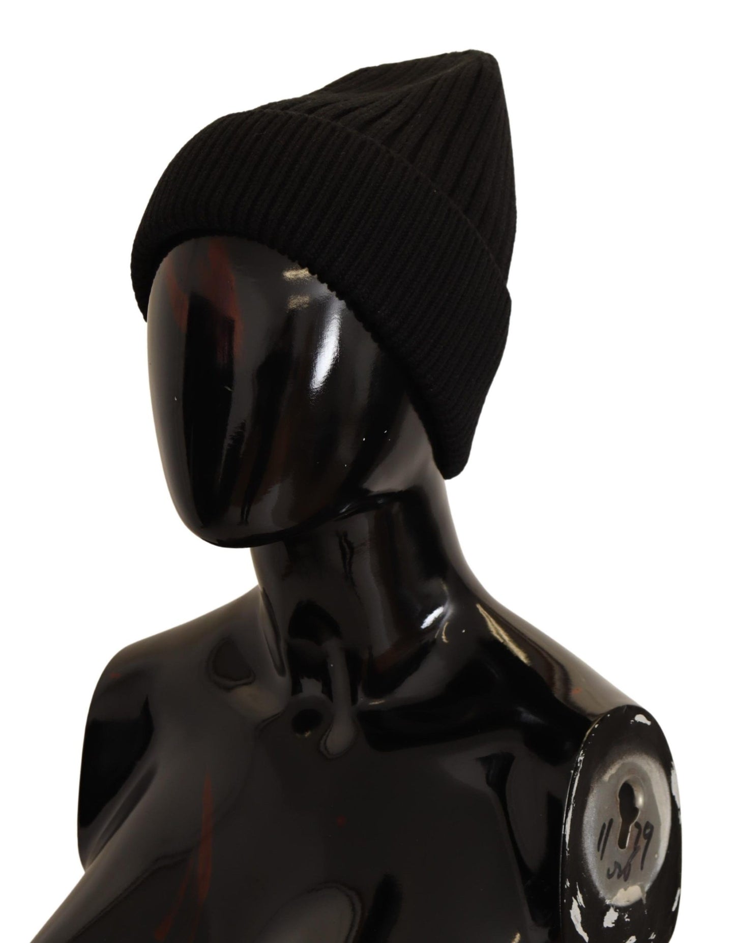 Cappello invernale da donna in maglia di lana nera Dolce &amp; Gabbana