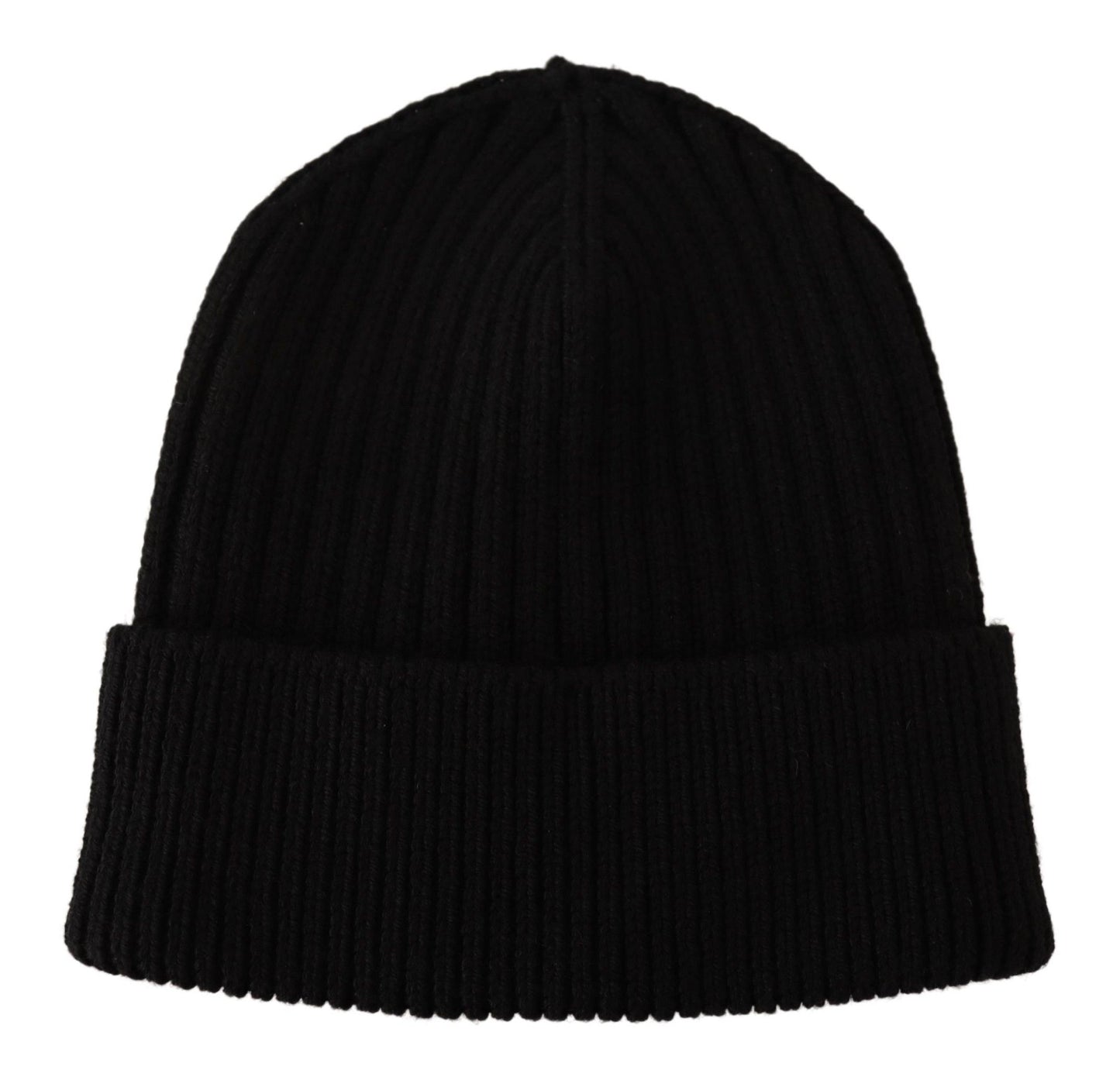 Cappello invernale da donna in maglia di lana nera Dolce &amp; Gabbana