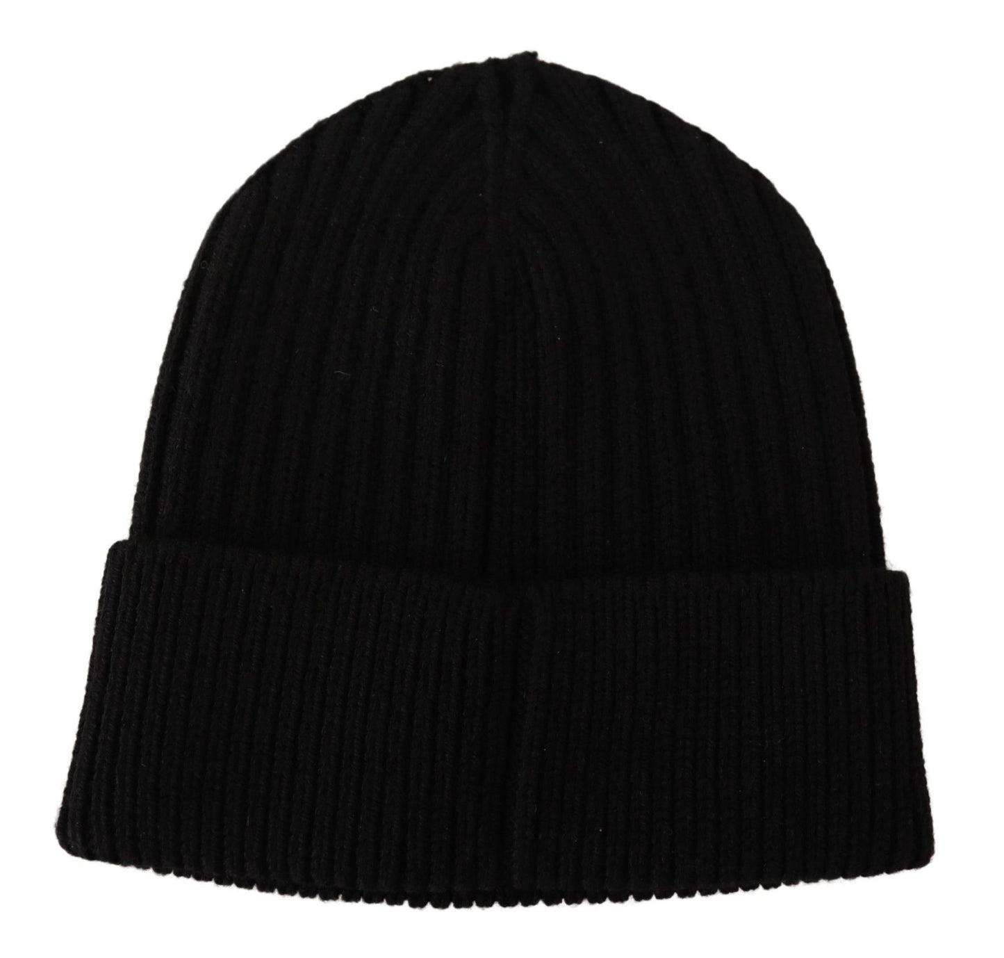 Cappello invernale da donna in maglia di lana nera Dolce &amp; Gabbana