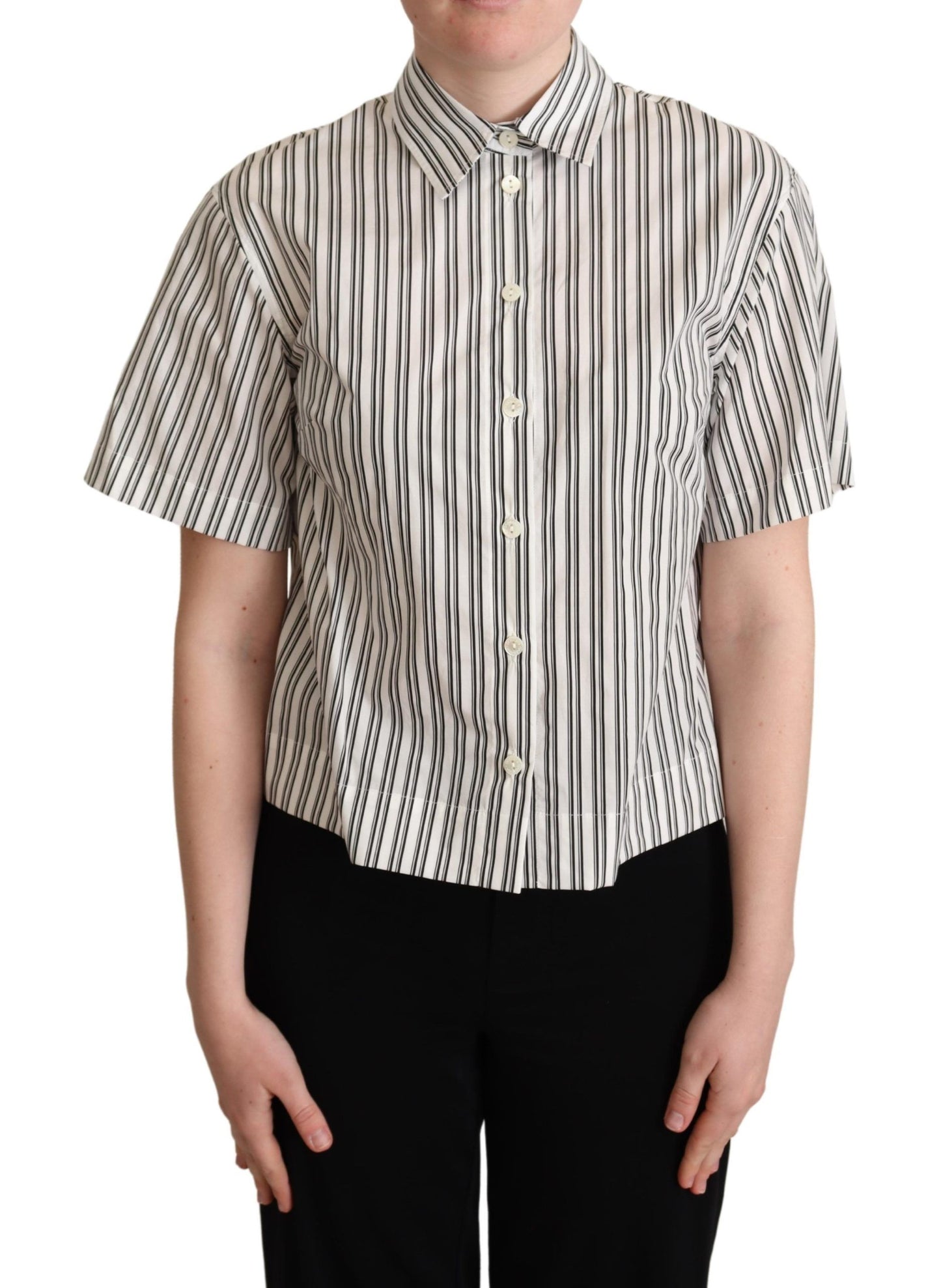 Dolce &amp; Gabbana Camicia a righe bianche e nere