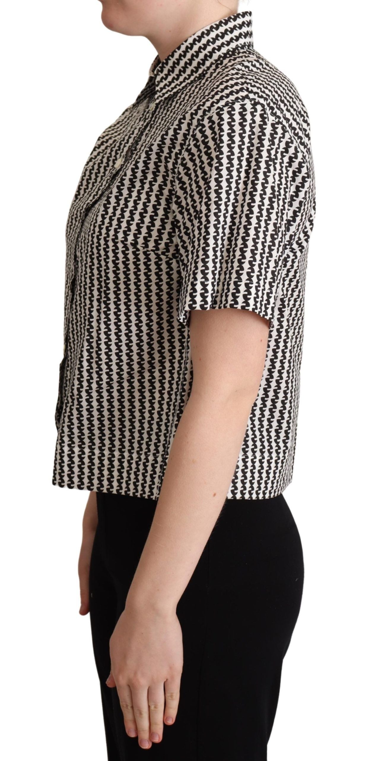 Camicia Dolce &amp; Gabbana con motivo fantasia bianco e nero