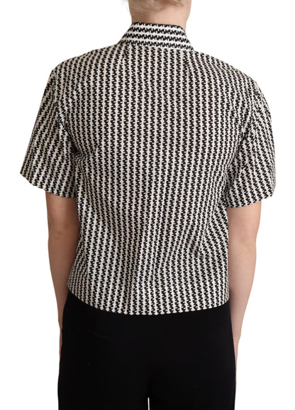 Camicia Dolce &amp; Gabbana con motivo fantasia bianco e nero