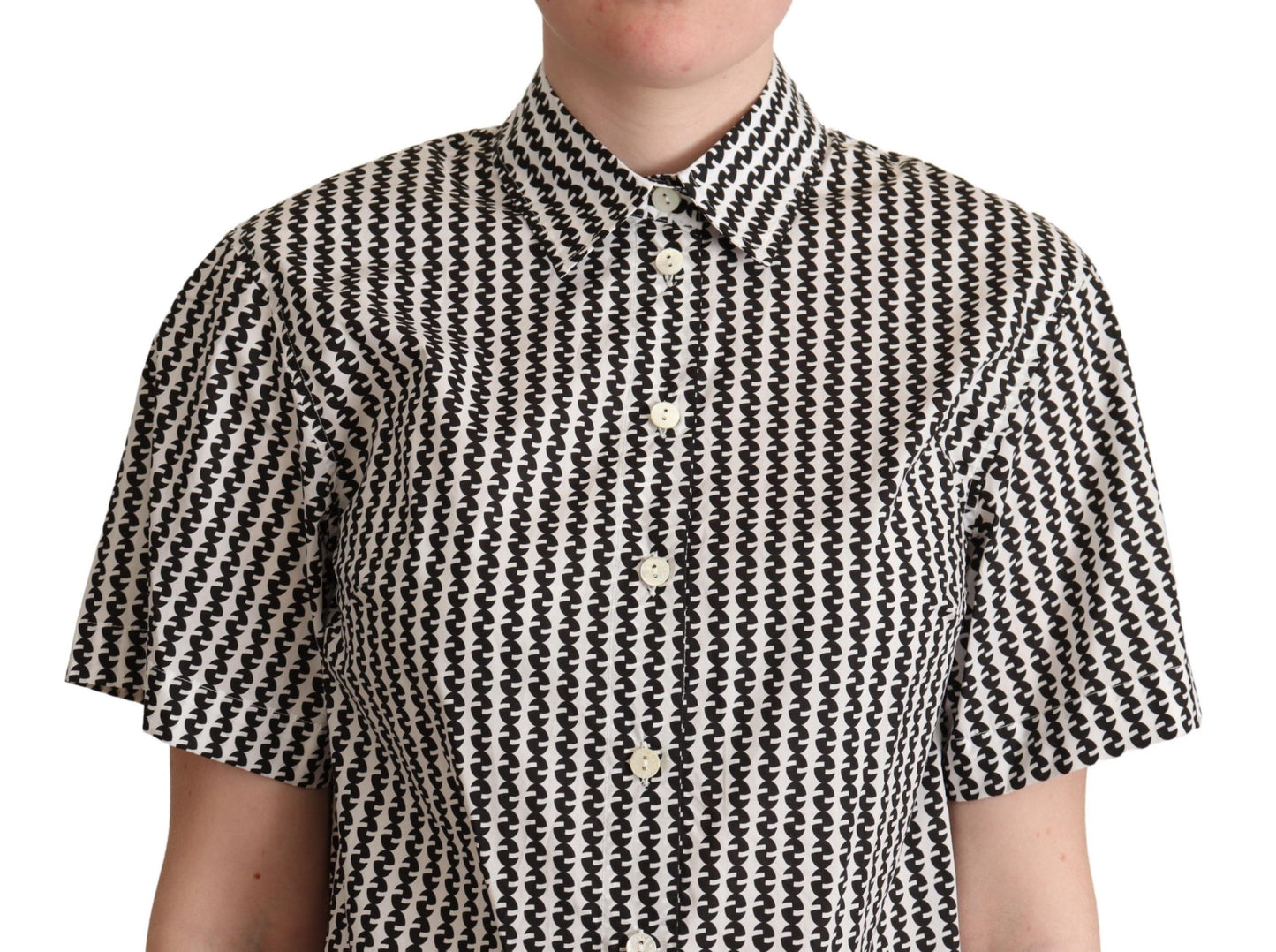 Camicia Dolce &amp; Gabbana con motivo fantasia bianco e nero