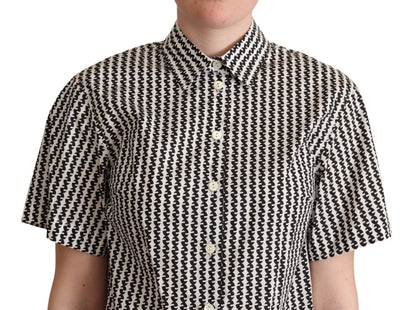 Camicia Dolce &amp; Gabbana con motivo fantasia bianco e nero