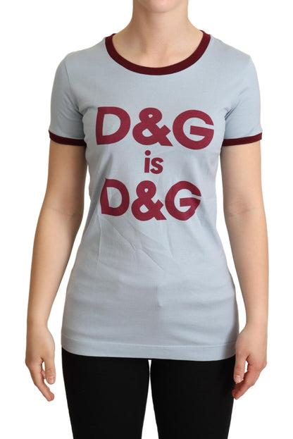 Dolce & Gabbana T-shirt girocollo blu D&G Top