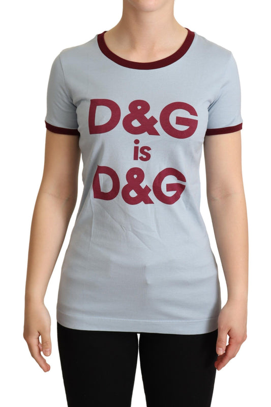Dolce & Gabbana T-shirt girocollo blu D&G Top