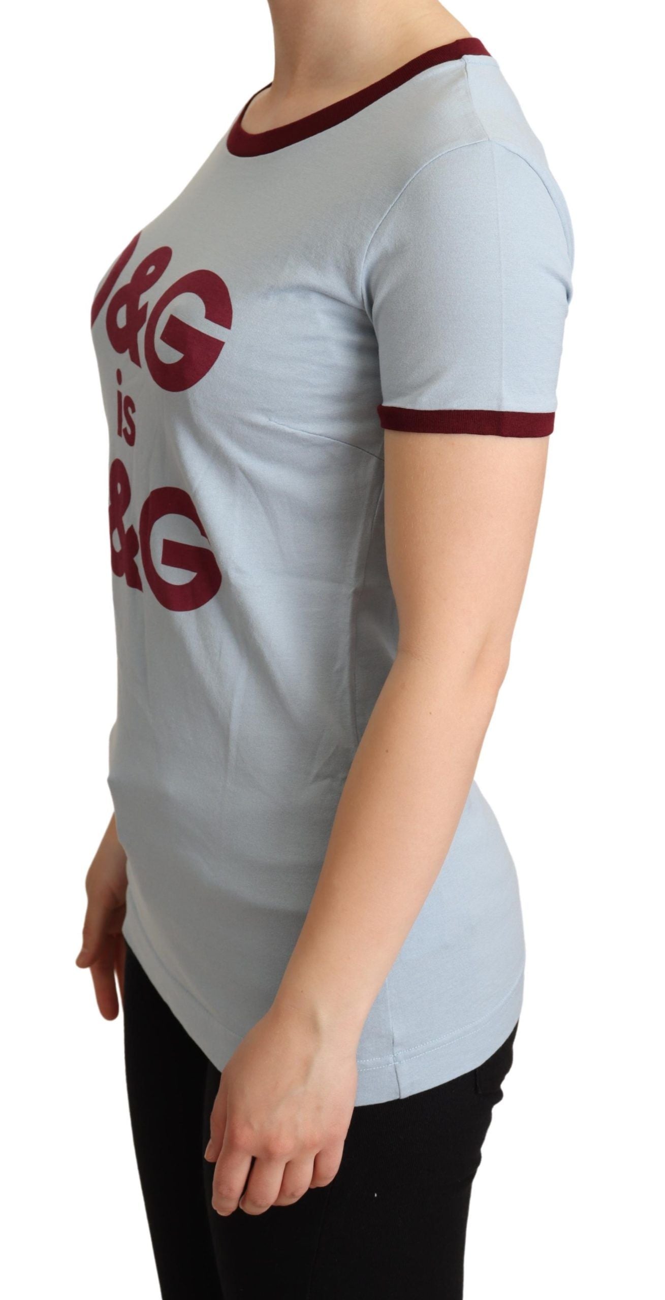 Dolce & Gabbana T-shirt girocollo blu D&G Top