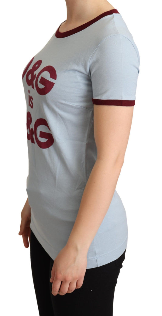 Dolce & Gabbana T-shirt girocollo blu D&G Top