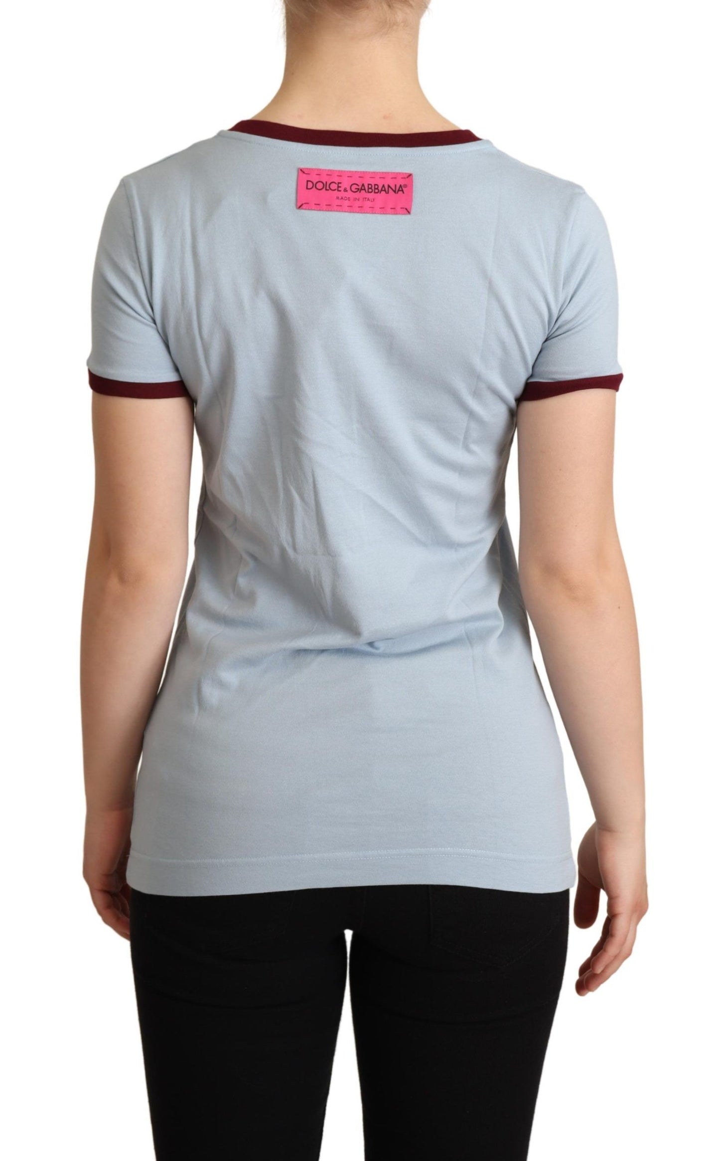 Dolce & Gabbana T-shirt girocollo blu D&G Top