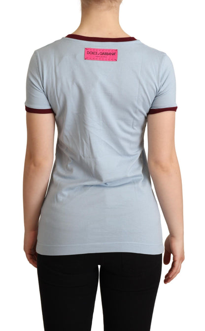 Dolce & Gabbana T-shirt girocollo blu D&G Top
