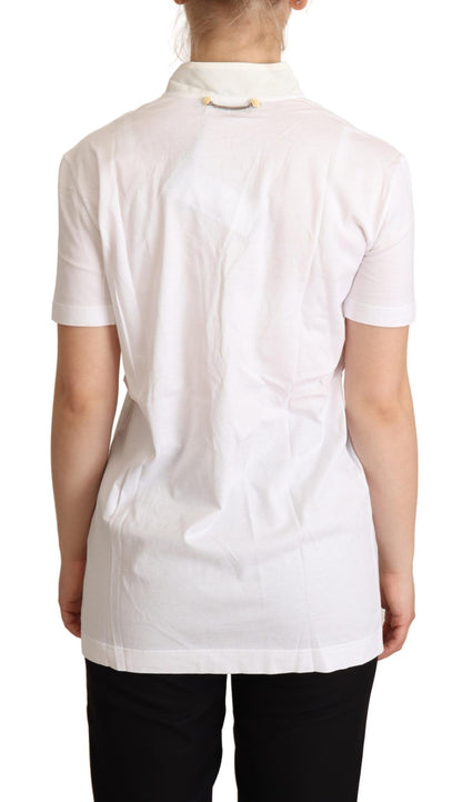 Dolce &amp; Gabbana T-shirt bianca in cotone e seta "I'm In Love"