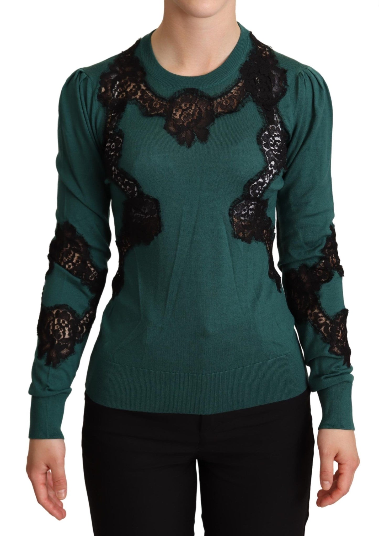 Dolce & Gabbana Maglione girocollo in lana verde