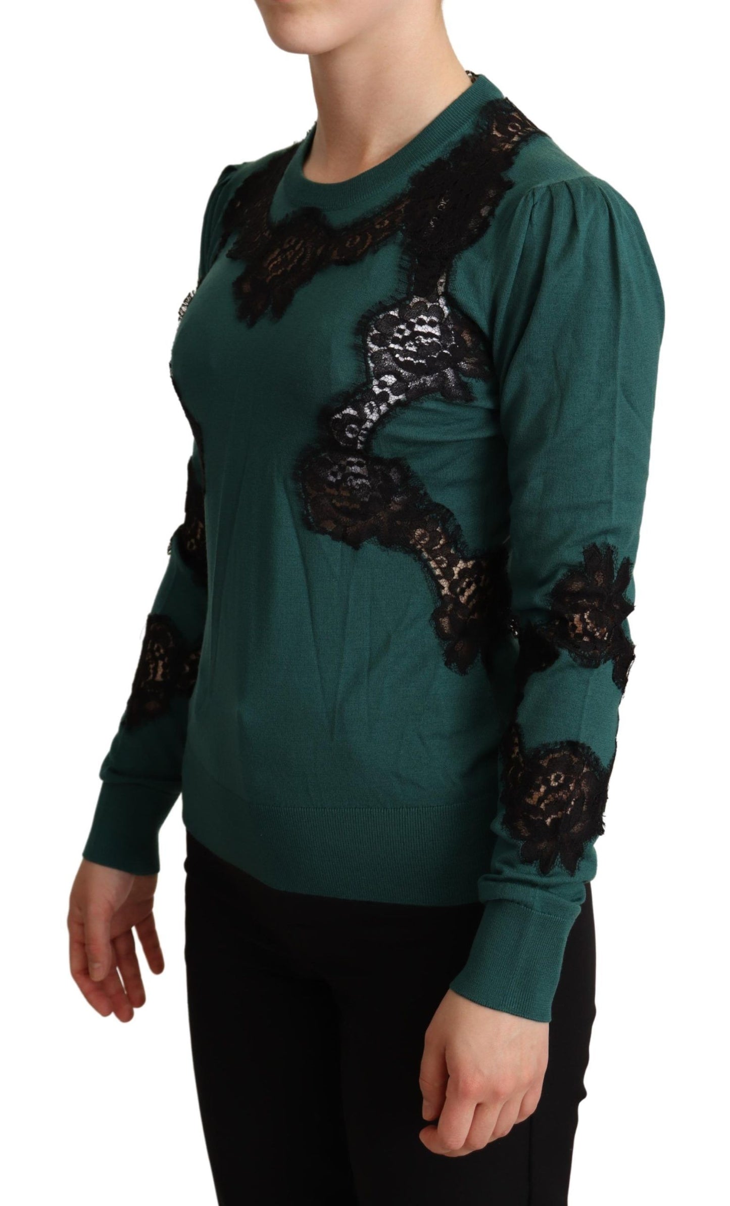 Dolce & Gabbana Maglione girocollo in lana verde