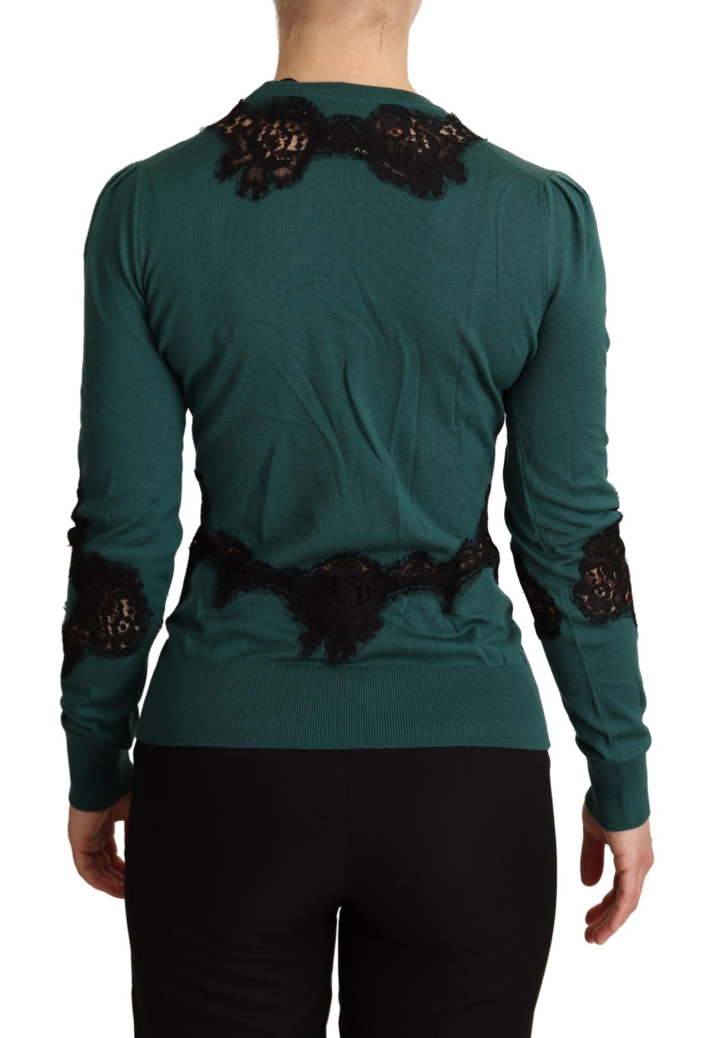 Dolce & Gabbana Maglione girocollo in lana verde