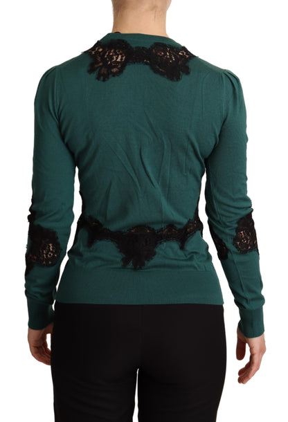 Dolce & Gabbana Maglione girocollo in lana verde