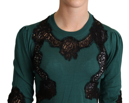 Dolce & Gabbana Maglione girocollo in lana verde