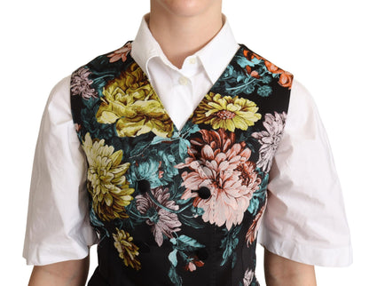 Dolce &amp; Gabbana Gilet in jacquard floreale nero