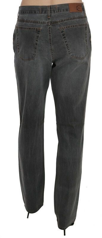 Jeans con pantaloni in denim dritti a vita media Just Cavalli Grey Washed