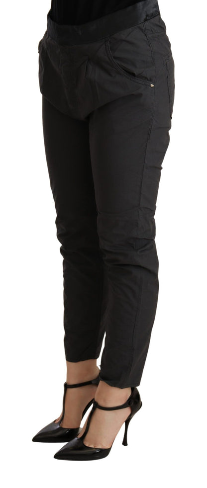 Pantaloni skinny in cotone slim fit a vita media grigi CYCLE