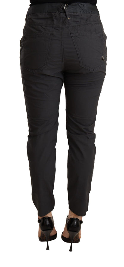Pantaloni skinny in cotone slim fit a vita media grigi CYCLE